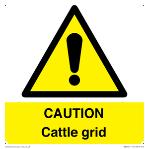 CAUTION Cattle grid